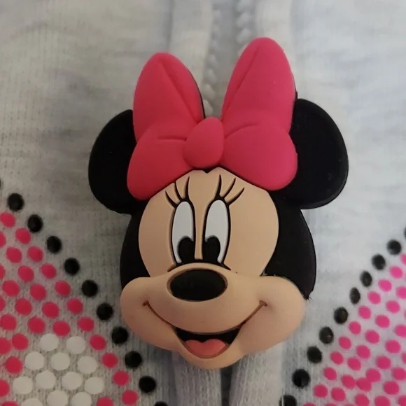 Disney Jr Girls Minnie Mouse Full Zip Hoodie Jacket - Picture 6 of 13